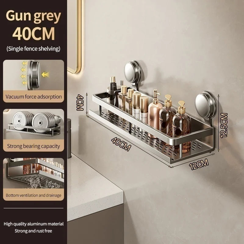 Suction Cup Bathroom Rack — No Drill Required
