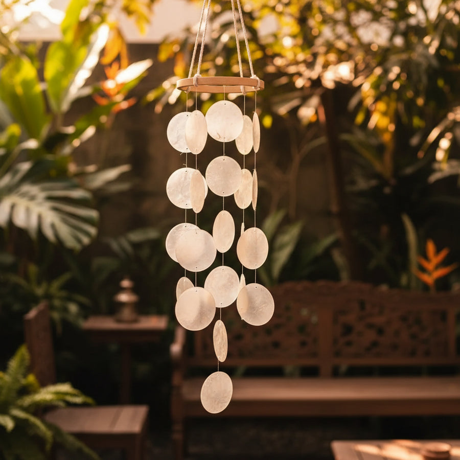 Natural Shell Wind Chime | Bohemian Dream Catcher | Home & Garden Decor