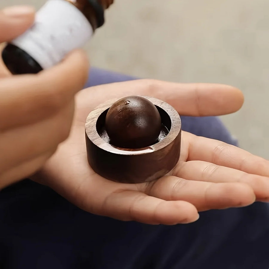 Mini Wooden Essential Oil Diffuser | Car & Home Fragrance | Brown & Natural Wood