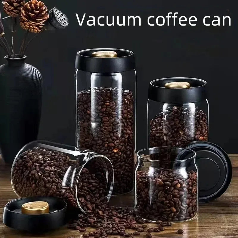 Manual Vacuum-Sealed Coffee Jar