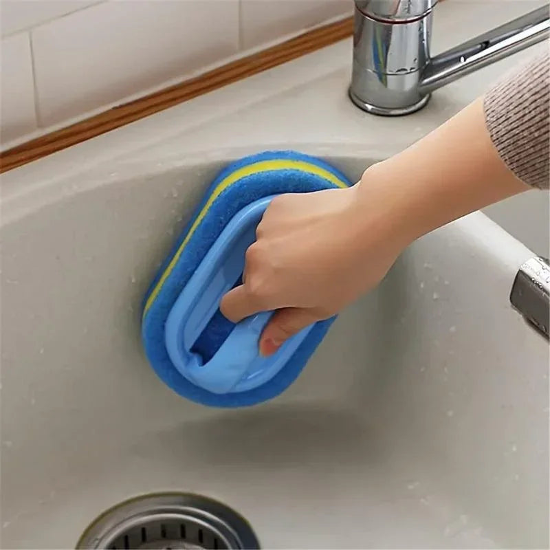 Handled Sponge Scrub Brush — Bathtub, Tiles, Kitchen & Bathroom