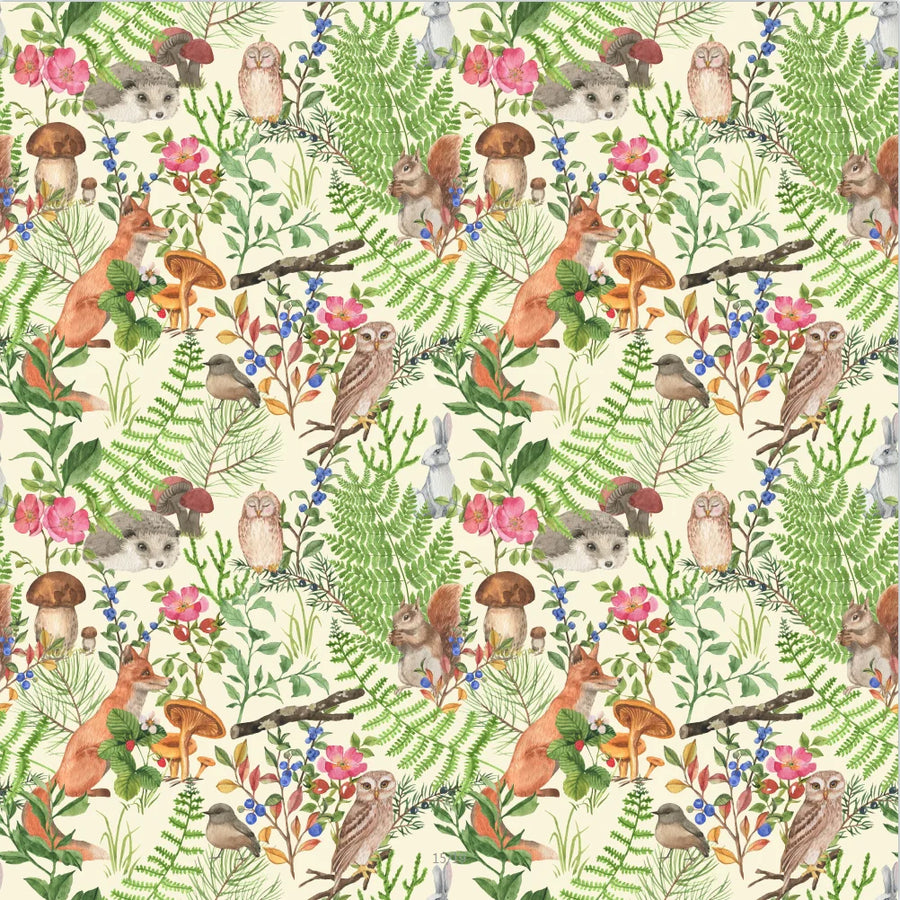 Custom Children's Forest Mural Wallpaper | Cartoon Animals | Made to Measure