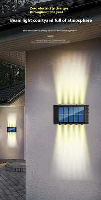 Solar outdoor wall light