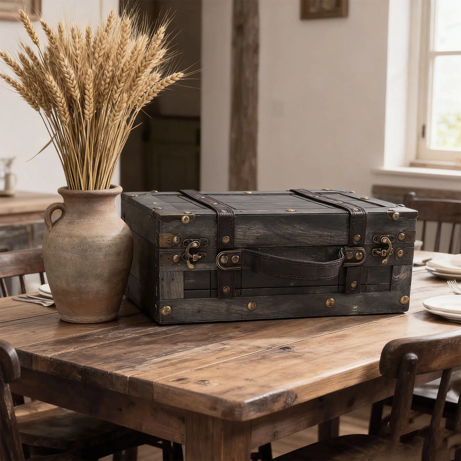 Vintage Wooden Storage Trunk