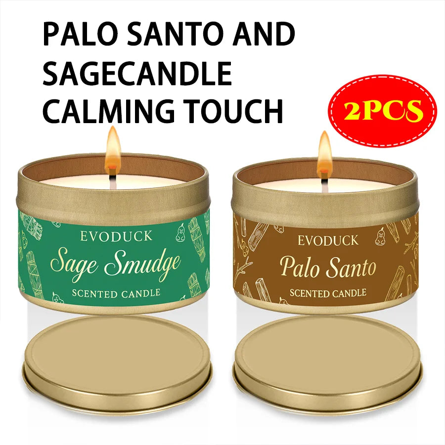 Palo Santo Soy Wax Candle — Purifying & Grounding | Meditation Gift