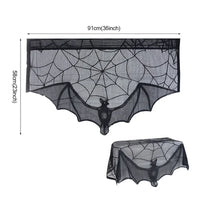 Halloween Bats & Spider Web Lace Decor Set