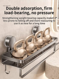 Suction Cup Bathroom Rack — No Drill Required