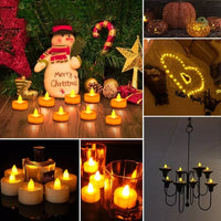Flameless Battery LED Tea Candles — Realistic Flicker | Wedding & Home Décor