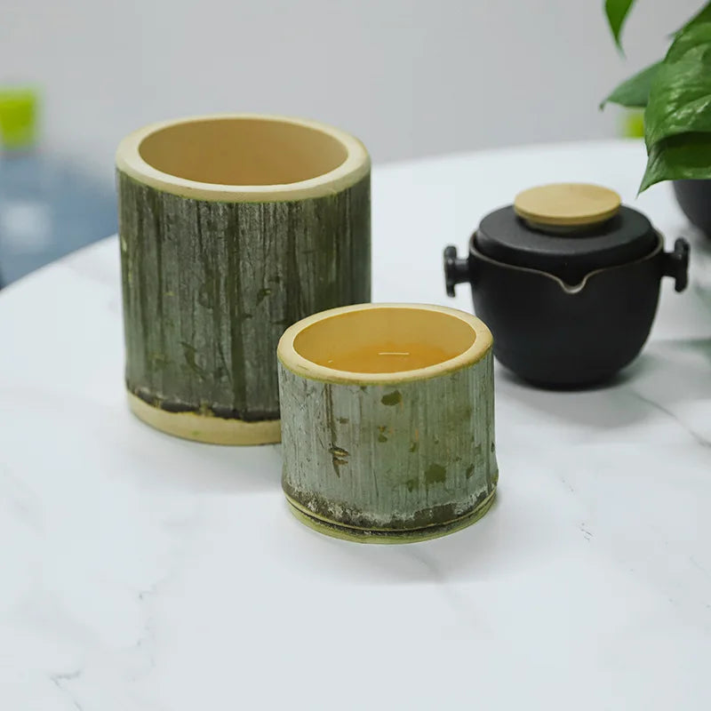Natural bamboo tube cup