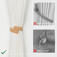 Handmade Jute Curtain Tie-Backs | Twist Knot Design | Boho Window Decor