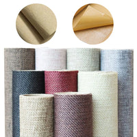 Self-Adhesive Linen Fabric — 10 Colours, 3 Sizes, DIY & Craft