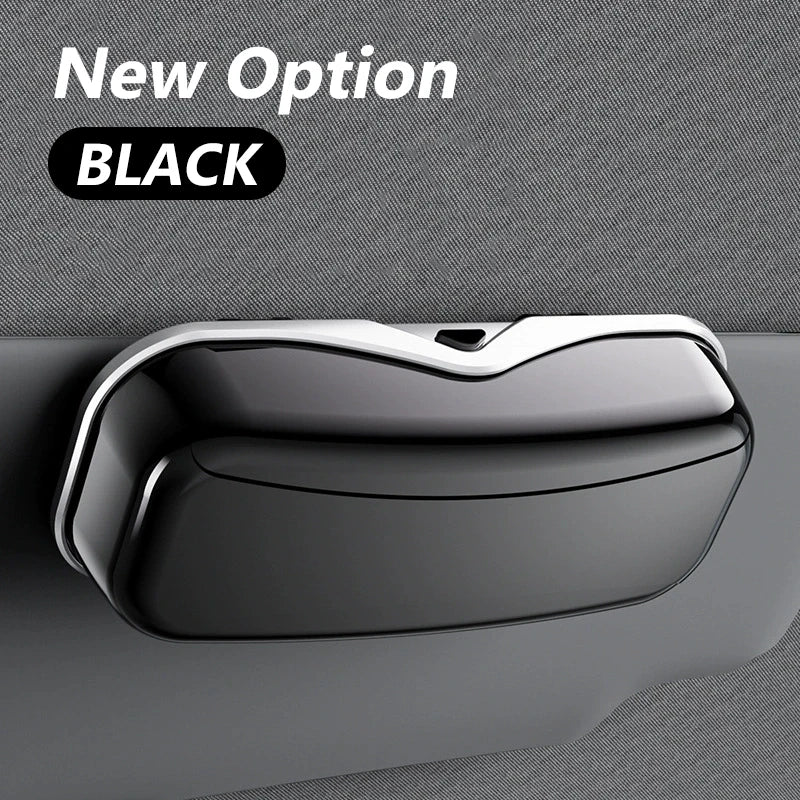 Car Sun Visor Glasses Case | ABS & Flocked Interior | One-Hand Open