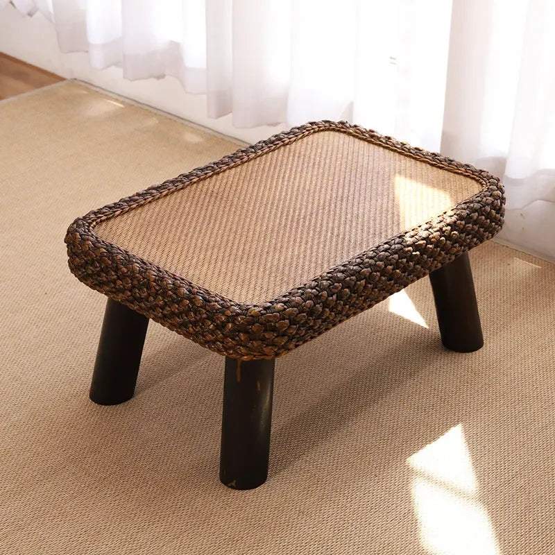 Rattan Coffee Table & Cushion Set
