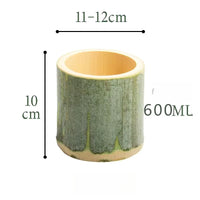 Natural bamboo tube cup