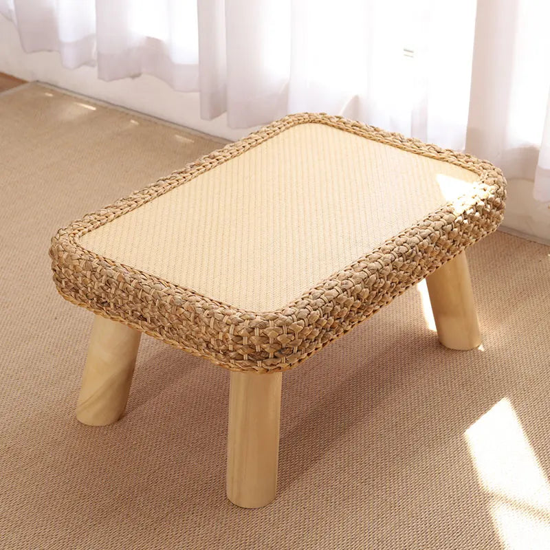 Rattan Coffee Table & Cushion Set