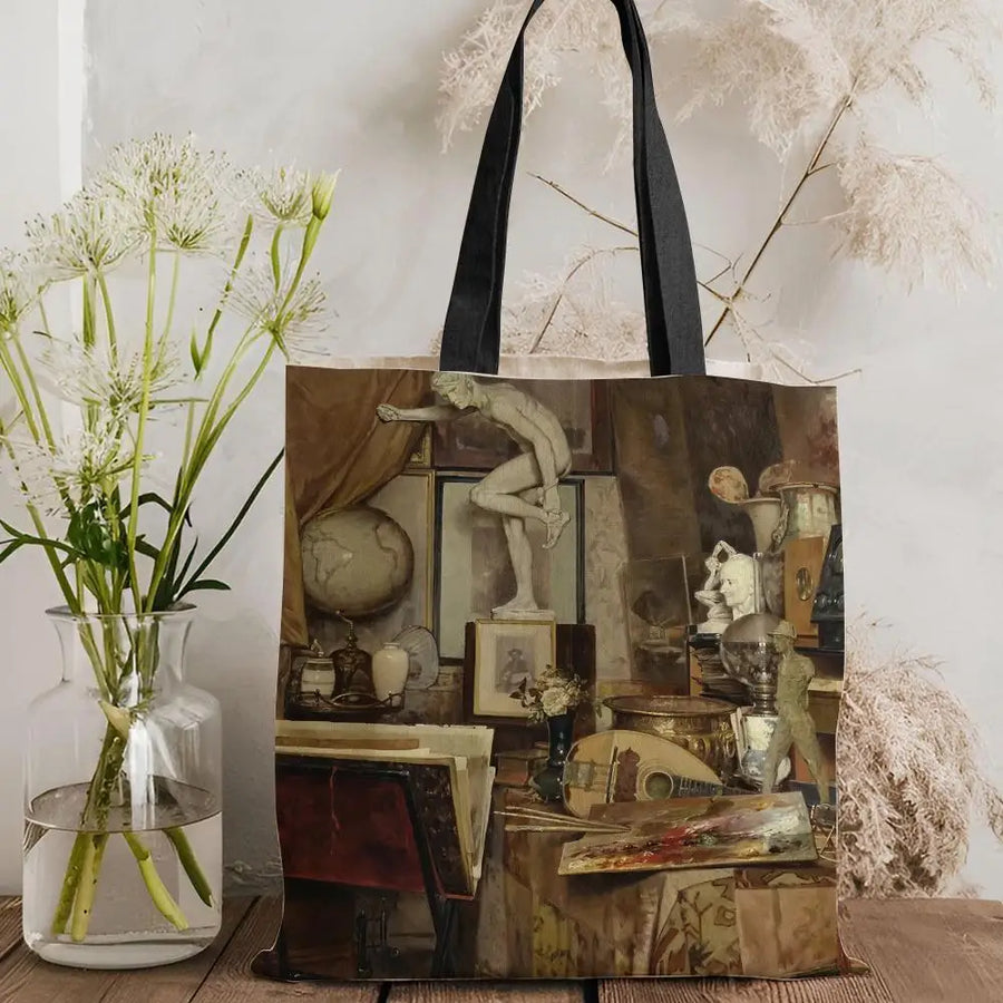Still Life Painting Canvas Tote Bag — Eco Canvas | Large Capacity