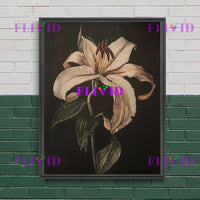 Dark moody floral rose canvas print