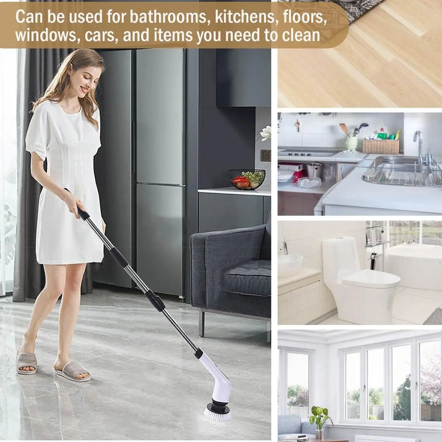 9-in-1 Cordless Electric Spin Scrubber | Kitchen & Bathroom Cleaning Brush