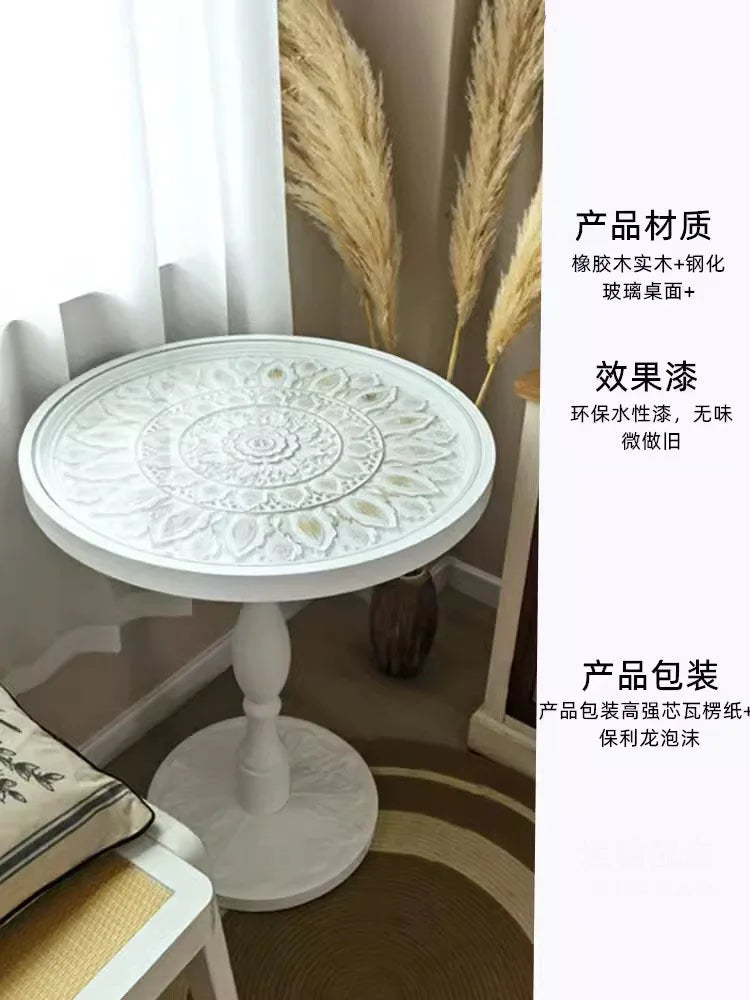 Moroccan Carved Side Table