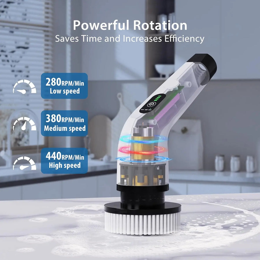 9-in-1 Cordless Electric Spin Scrubber | Kitchen & Bathroom Cleaning Brush