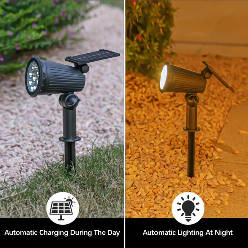 Solar garden spotlight