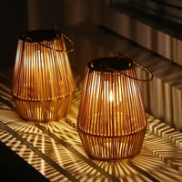 Solar Rattan Hanging Lantern — Waterproof Boho Outdoor Light | Garden, Yard & Patio