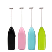 Handheld Electric Milk Frother & Egg Beater — Battery Powered, Stainless Steel