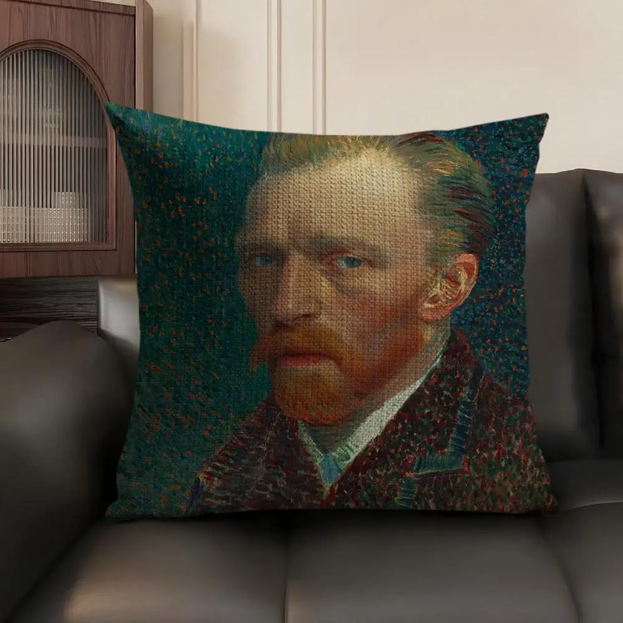 Van Gogh Art Cushion Cover — Natural Linen | Double-Sided Print