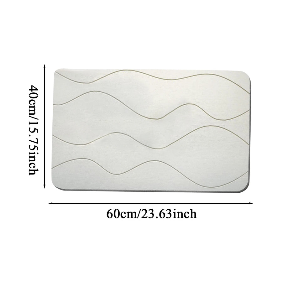 Diatomite Bath Mat — Quick-Dry, Non-Slip, 40×60cm