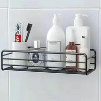 Metal Floating Wall Shelf with Baskets — Bathroom & Kitchen Organiser
