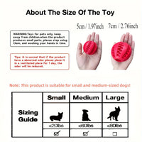 Rubber Chew & Treat Feeder Ball for Dogs & Cats
