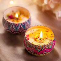 Dried Floral Aromatherapy Candle — Smokeless Soy Wax | Yoga & Bath | Gift Edition