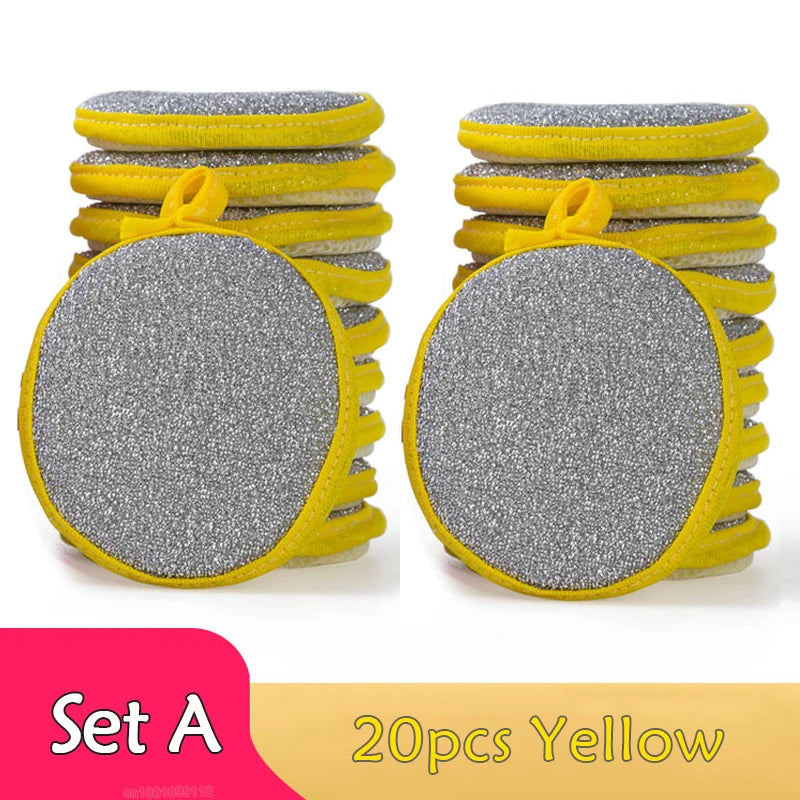 Double-Sided Dishwashing Sponges — Eco-Friendly, Pack of 5, 10 or 20