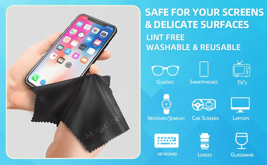Microfiber screen cleaning cloths