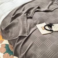Pure Cotton Waffle Throw Blanket — Breathable & Soft | 6 Colours | 3 Sizes
