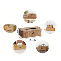 Handmade rattan tissue box cover