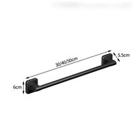 Self-Adhesive Towel Rail — No-Drill | White & Black | 30–80cm