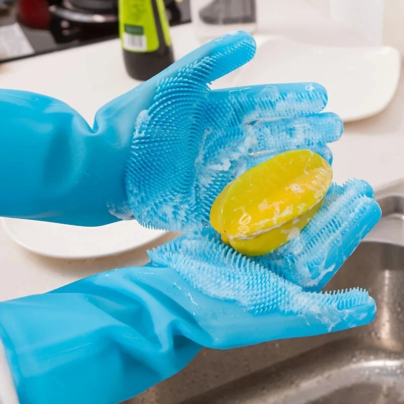 Silicone Pet Grooming & Bathing Gloves — Dogs, Cats & More