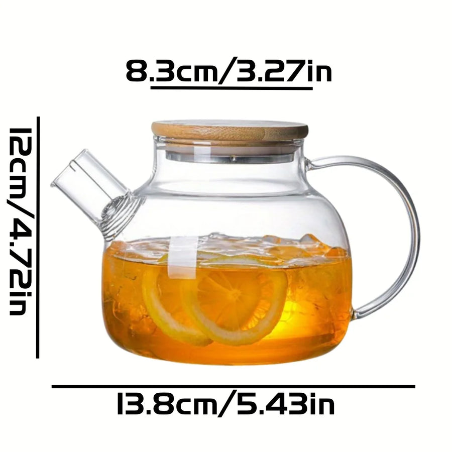 1L/1.8L Large Capacity Glass Teapot