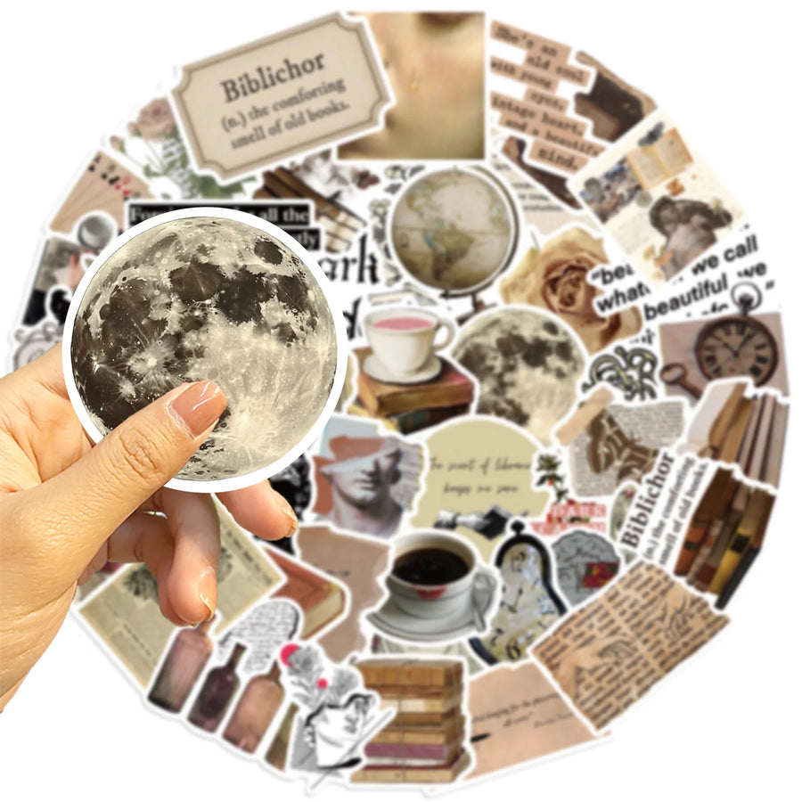 Dark academia sticker pack — 50 nostalgic designs