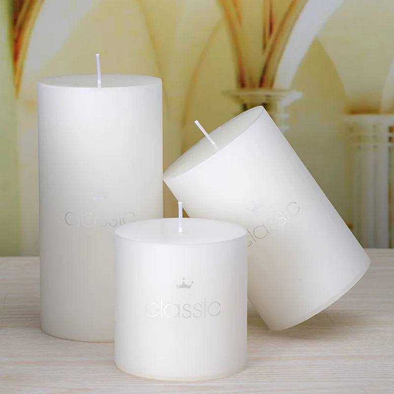 Ivory Pillar Candles — Unscented | Multiple Sizes | Home & Ceremony