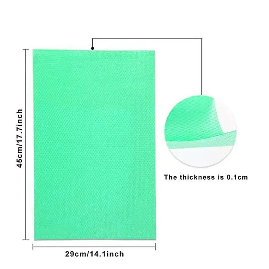 Fridge Shelf Liners — Washable Non-Slip Mats, Set of 4