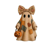 Patchwork Ghost Halloween Ornament