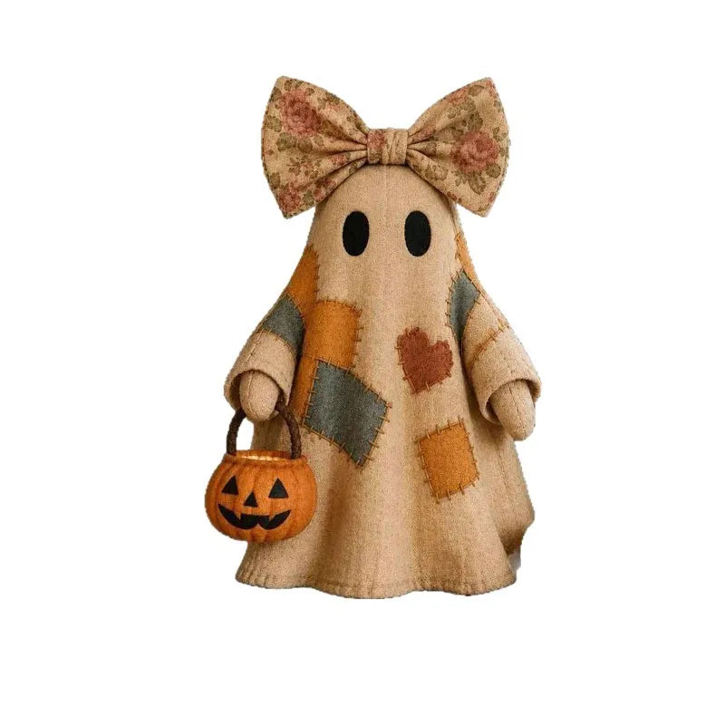 Patchwork Ghost Halloween Ornament