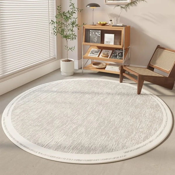 Minimalist Geometric Round Rug | Soft Flannel | Nordic Home Decor