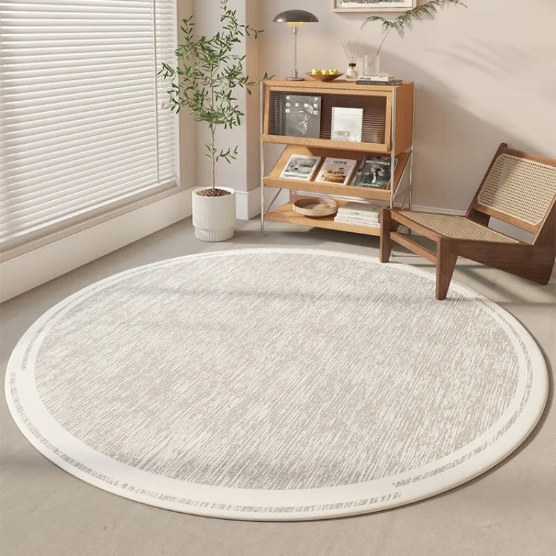 Minimalist Geometric Round Rug | Soft Flannel | Nordic Home Decor