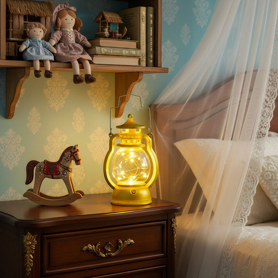 Retro Flameless LED Kerosene Lamp — Warm Light Candlestick, 7 Styles