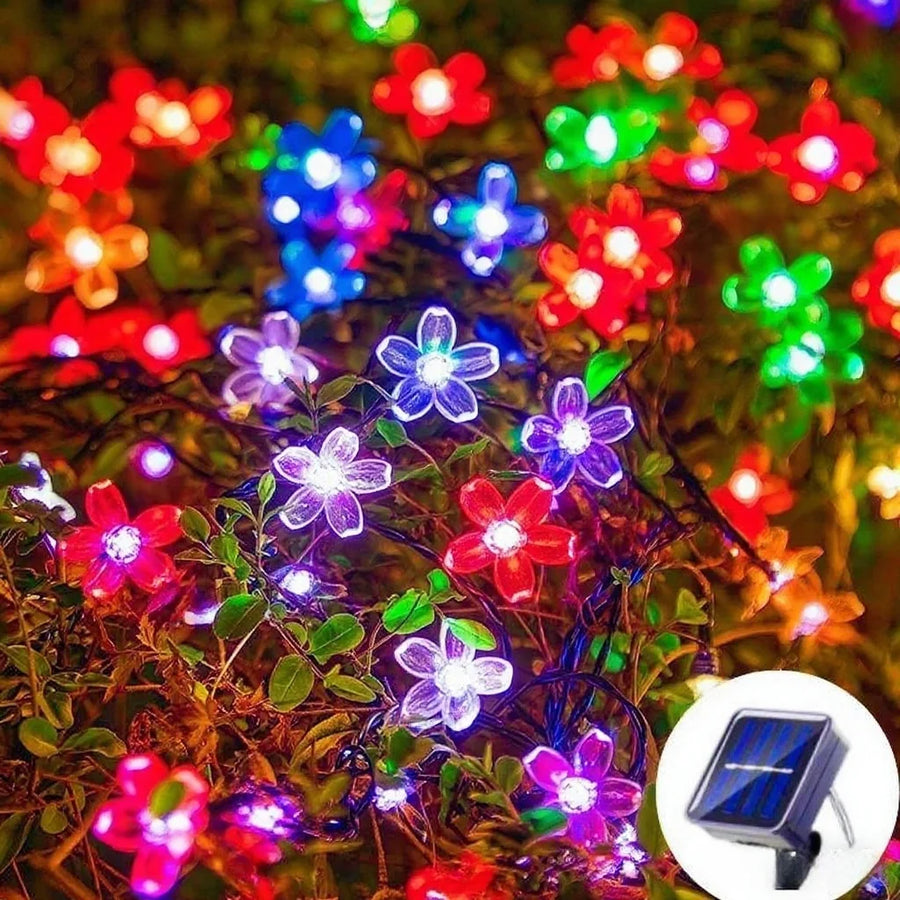 Solar Cherry Blossom String Lights