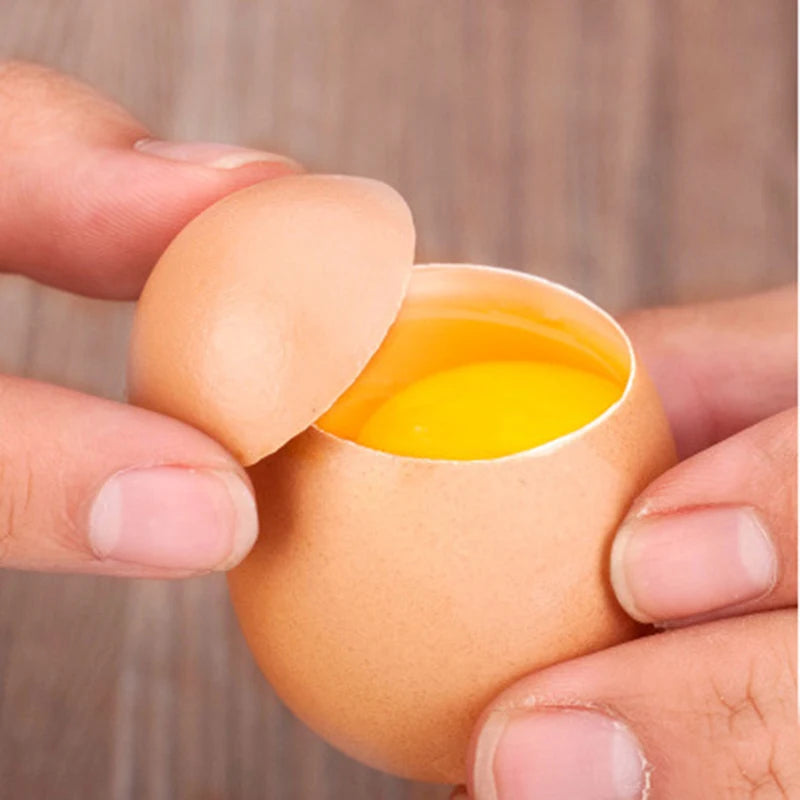 Stainless Steel Egg Topper & Shell Cutter — Boiled & Raw Eggs