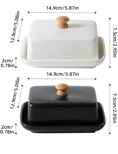 Ceramic Butter Dish with Lid